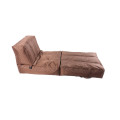 Faux cuero plegable seccional lounger cushion bean bag